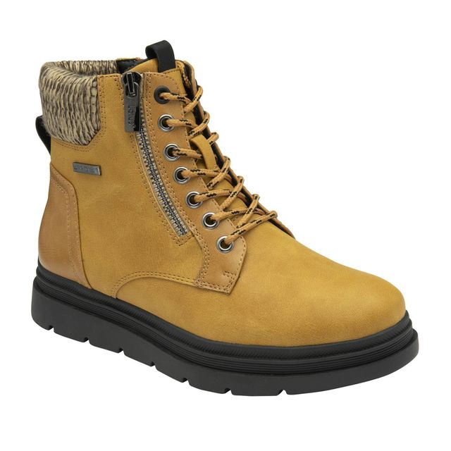 Lotus Lace Up Boots - Yellow - ULB387/08 SAUNDRA TEX